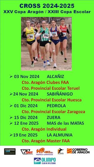 Copa de Aragn / Copa Escolar de cross 2024-25